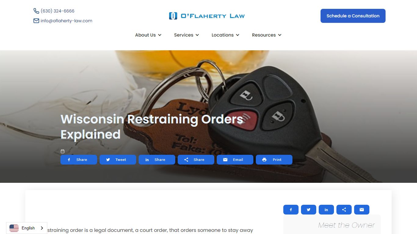 Wisconsin Restraining Orders Explained - O'Flaherty Law