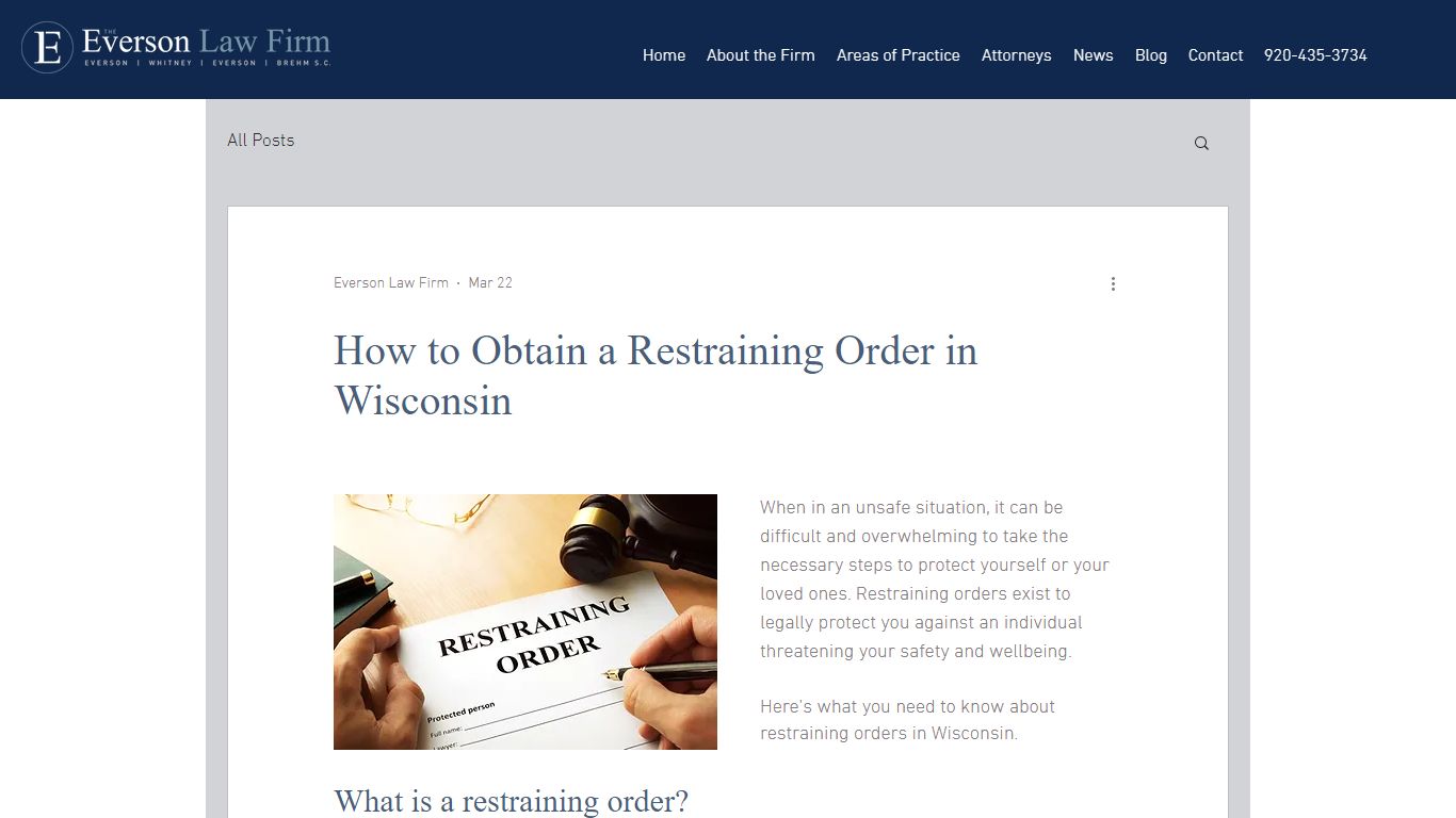 How to Obtain a Restraining Order in Wisconsin